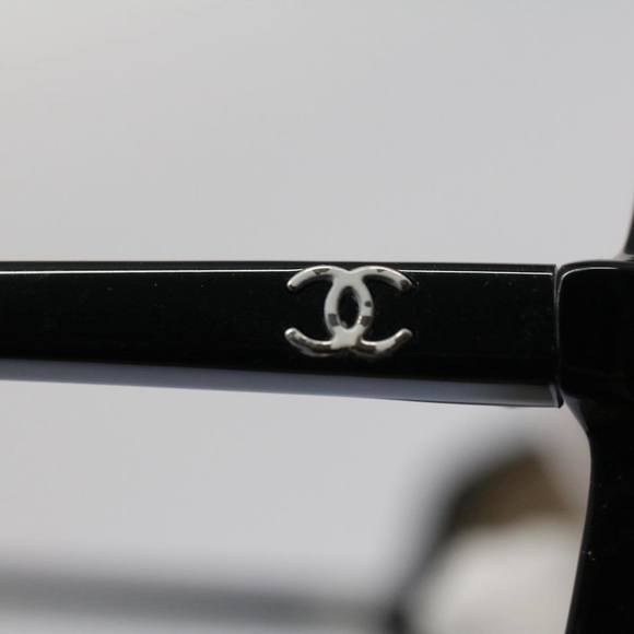 CHANEL Sunglasses Plastic Black CC Auth 53402 - Picture 8 of 11
